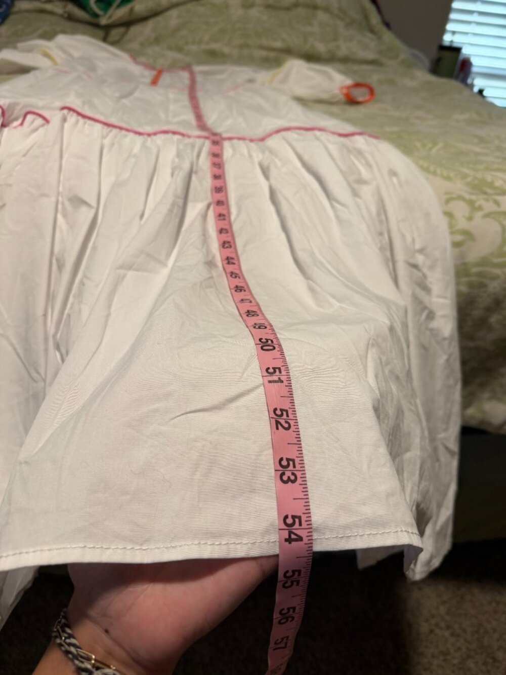 STAUD Demi Dress White Poplin Rainbow Trim Maxi Dress Tiered, Cotton, Small, NWT - Picture 8 of 10